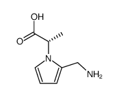 1H-Pyrrole-1-aceticacid,2-(aminomethyl)-alpha-methyl-,(S)-(9CI)结构式