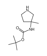 3-(Boc-amino)-3-methylpyrrolidine structure