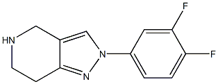 2-(3,4-Difluoro-phenyl)-4,5,6,7-tetrahydro-2H-pyrazolo[4,3-c]pyridine结构式