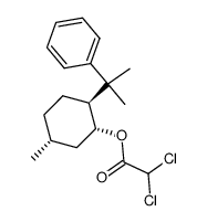 (1R,2S,5R)-(+)-2-(1-methyl-1-phenylethyl)-5-methylcyclohexyl dichloroacetate结构式