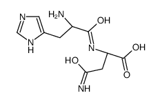 (2S)-4-amino-2-[[(2S)-2-amino-3-(1H-imidazol-5-yl)propanoyl]amino]-4-oxobutanoic acid Structure