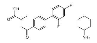 cyclohexanamine,4-[4-(2,4-difluorophenyl)phenyl]-2-methyl-4-oxobutanoic acid Structure