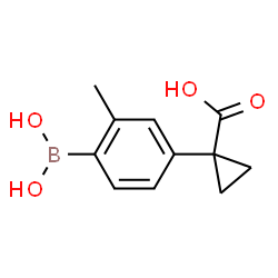 1-(4-硼-3-甲基苯基)环丙烷羧酸结构式