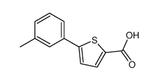 5-(3-METHYLPHENYL)-2-THIOPHENECARBOXYLIC ACID结构式