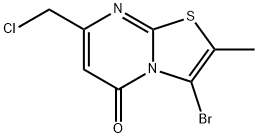 3-broMo-7-(chloroMethyl)-2-Methyl-5H-thiazolo[3,2-a]pyriMidin-5-one structure