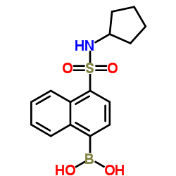 (4-(N-cyclopentylsulfamoyl)naphthalen-1-yl)boronic acid Structure