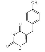 2,4(1H,3H)-Pyrimidinedione,5-[(4-hydroxyphenyl)methyl]- structure