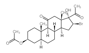 Pregnane-11,20-dione,3-(acetyloxy)-16-bromo-17-hydroxy-, (3b,5a,16b)- (9CI)结构式