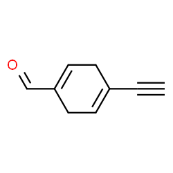 1,4-Cyclohexadiene-1-carboxaldehyde, 4-ethynyl- (9CI) structure