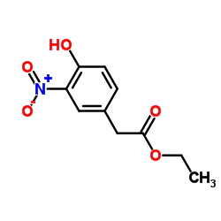 Ethyl (4-hydroxy-3-nitrophenyl)acetate结构式