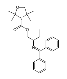 (R)-2-((diphenylmethylene)amino)butyl 2,2,4,4-tetramethyloxazolidine-3-carboxylate Structure