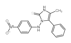 2H-Imidazole-2-thione, 1,3-dihydro-4-methyl-1-[(4-nitrophenyl)amino]-5-phenyl-结构式