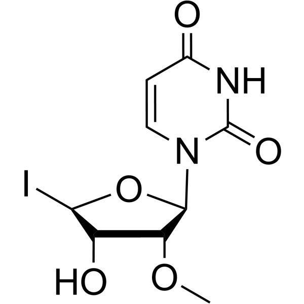 5’-Deoxy-5’-iodo-2’-O-methyluridine Structure