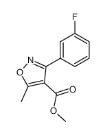 methyl-3-(3-fluorophenyl)-5-methylisoxazol-4-carboxylate结构式
