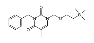 3-benzyl-5-methyl-1-((2-(trimethylsilyl)ethoxy)methyl)pyrimidine-2,4(1H,3H)-dione Structure