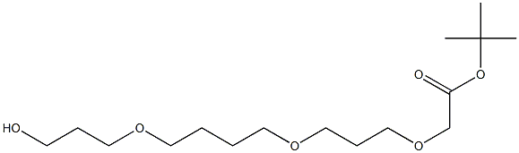 tert-butyl 2-(3-(4-(3-hydroxypropoxy)butoxy)propoxy)acetate Structure