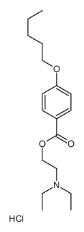 diethyl-[2-(4-pentoxybenzoyl)oxyethyl]azanium,chloride Structure