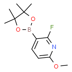 2-Fluoro-6-methoxy-3-(4,4,5,5-tetramethyl-1,3,2-dioxaborolan-2-yl)pyridine Structure