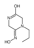 2,5-Piperazinedione,1-propyl-,2-oxime(8CI) Structure