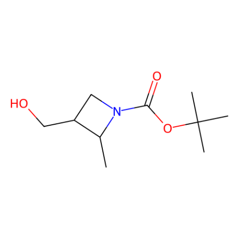 tert-butyl 3-(hydroxymethyl)-2-methyl-azetidine-1-carboxylate structure