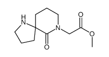methyl 2-(10-oxo-1,9-diazaspiro[4.5]decan-9-yl)acetate结构式