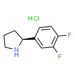 (S)-2-(3,4-Difluorophenyl)pyrrolidine hydrochloride Structure