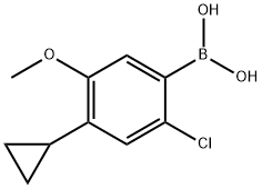 2-Chloro-5-methoxy-4-cyclopropylphenylboronic acid结构式