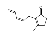 3-Methyl-2-[(Z)-2,4-pentadienyl]-2-cyclopenten-1-one结构式