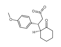 (S)-2-((R)-1-(4-methoxyphenyl-phenyl)-2-nitroethyl)-cyclohexanone Structure