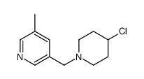 N-[(5-甲基-3-吡啶基)甲基]-4-氯哌啶结构式