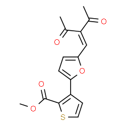 METHYL 3-[5-(2-ACETYL-3-OXO-1-BUTENYL)-2-FURYL]-2-THIOPHENECARBOXYLATE结构式