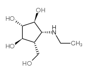 1,2,3-Cyclopentanetriol,4-(ethylamino)-5-(hydroxymethyl)-,(1R,2S,3S,4R,5R)-(9CI) structure