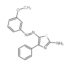 2-Thiazolamine,5-[2-(3-methoxyphenyl)diazenyl]-4-phenyl-结构式