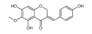 3-(4-hydroxybenzylidene)-5,7-dihydroxy-6-methoxychroman-4-one Structure