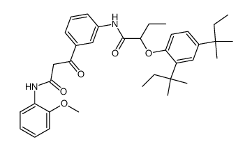 3-[m-[[2-(2,4-di-tert-pentylphenoxy)butyryl]amino]phenyl]-N-(o-methoxyphenyl)-3-oxopropionamide结构式