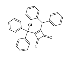 3-Chlorodiphenylmethyl-4-diphenylmethylcyclobuten-1,2-dion结构式