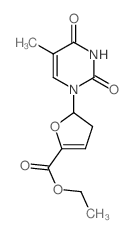 ethyl 2-(5-methyl-2,4-dioxopyrimidin-1-yl)-2,3-dihydrofuran-5-carboxylate Structure