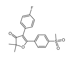 4-(4-fluorophenyl)-2,2-dimethyl-5-(4-(methylsulfonyl)phenyl)furan-3(2H)-one结构式