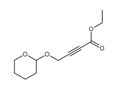 ethyl 4-(tetrahydro-2H-pyran-2-yloxy)but-2-ynoate结构式