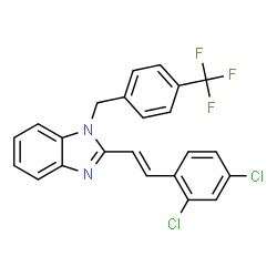 2-(2,4-DICHLOROSTYRYL)-1-[4-(TRIFLUOROMETHYL)BENZYL]-1H-1,3-BENZIMIDAZOLE结构式