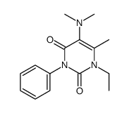 5-(Dimethylamino)-1-ethyl-6-methyl-3-phenyluracil结构式