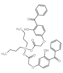 2-(4-benzoyl-3-hydroxy-phenoxy)acetic acid; dibutyltin结构式