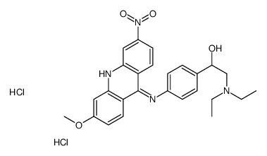 2-(diethylamino)-1-[4-[(3-methoxy-6-nitroacridin-9-yl)amino]phenyl]ethanol,dihydrochloride Structure