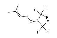 N-(3-methyl-but-2-en-oxy)-bis(trifluoromethyl)-amine Structure