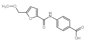 4-[(5-METHOXYMETHYL-FURAN-2-CARBONYL)-AMINO]-BENZOIC ACID结构式