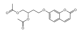 (S)-7-(3,4-diacetoxybutyloxy)-2H-1-benzopyran-2-one结构式