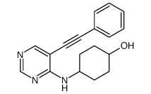 4-[[5-(2-phenylethynyl)pyrimidin-4-yl]amino]cyclohexan-1-ol结构式