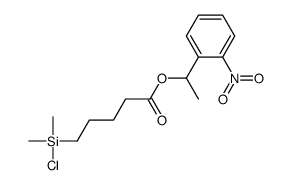 1-(2-nitrophenyl)ethyl 5-[chloro(dimethyl)silyl]pentanoate Structure