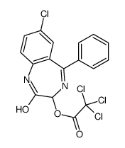 (7-chloro-2-oxo-5-phenyl-1,3-dihydro-1,4-benzodiazepin-3-yl) 2,2,2-trichloroacetate Structure