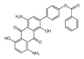 p-[4,8-diamino-1,5-dihydroxy-9,10-dihydro-9,10-dioxo-2-anthryl]phenyl benzoate结构式